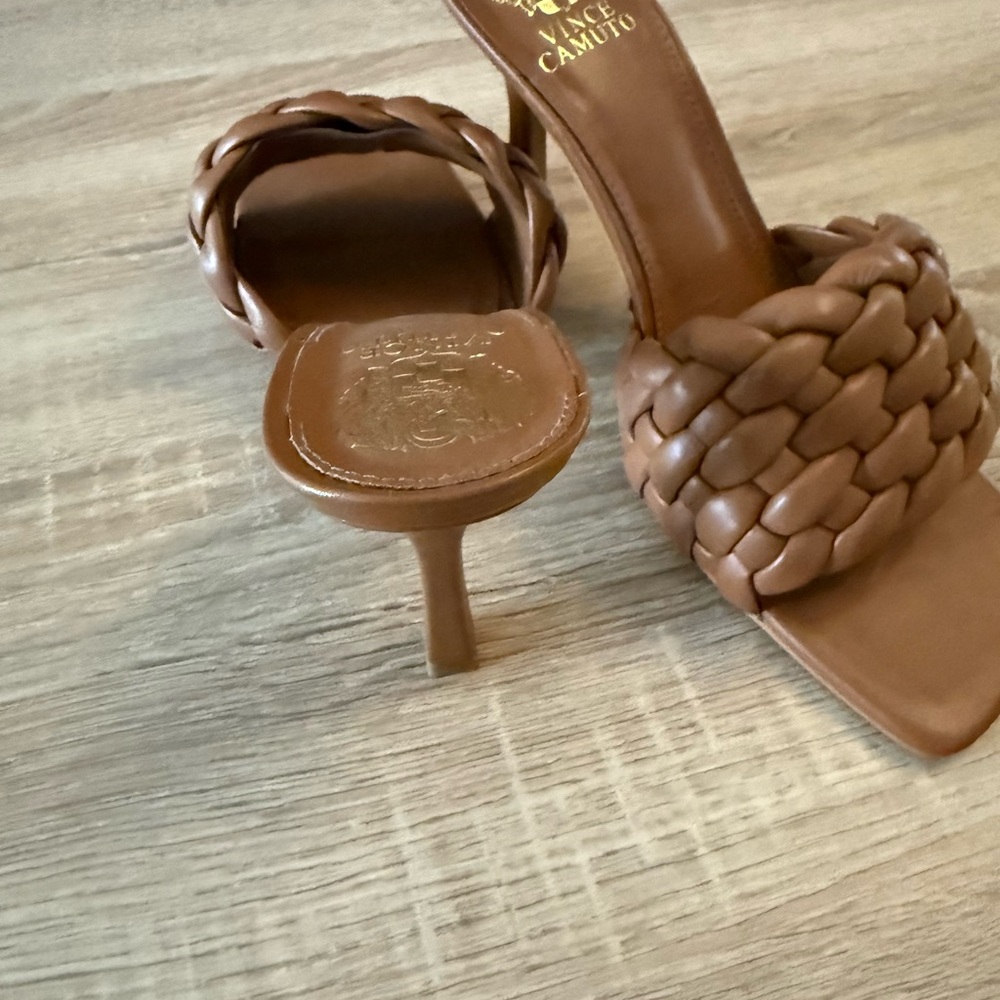 Vince Camuto Brown Braided Women's Heels - Picture 2 of 4